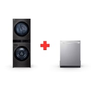 wash tower + Lavavajillas front view